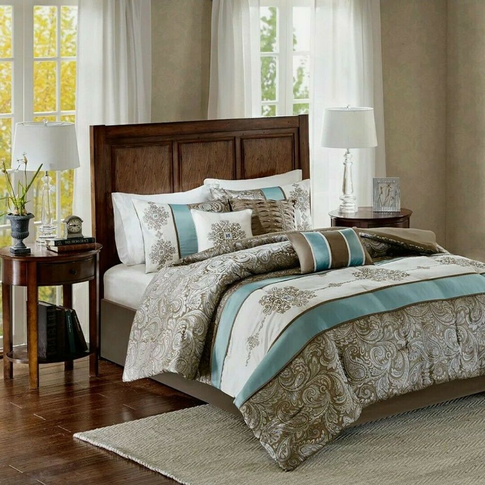 Caroline Jacquard 7 Piece Comforter Set Queen